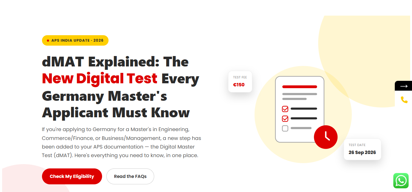 dMAT Explained — The New Digital Test for Germany Master's Applicants article cover